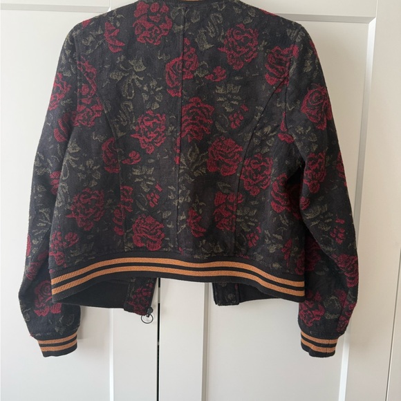 Sanctuary Floral Black and Red Bomber Jacket - Picture 2 of 2